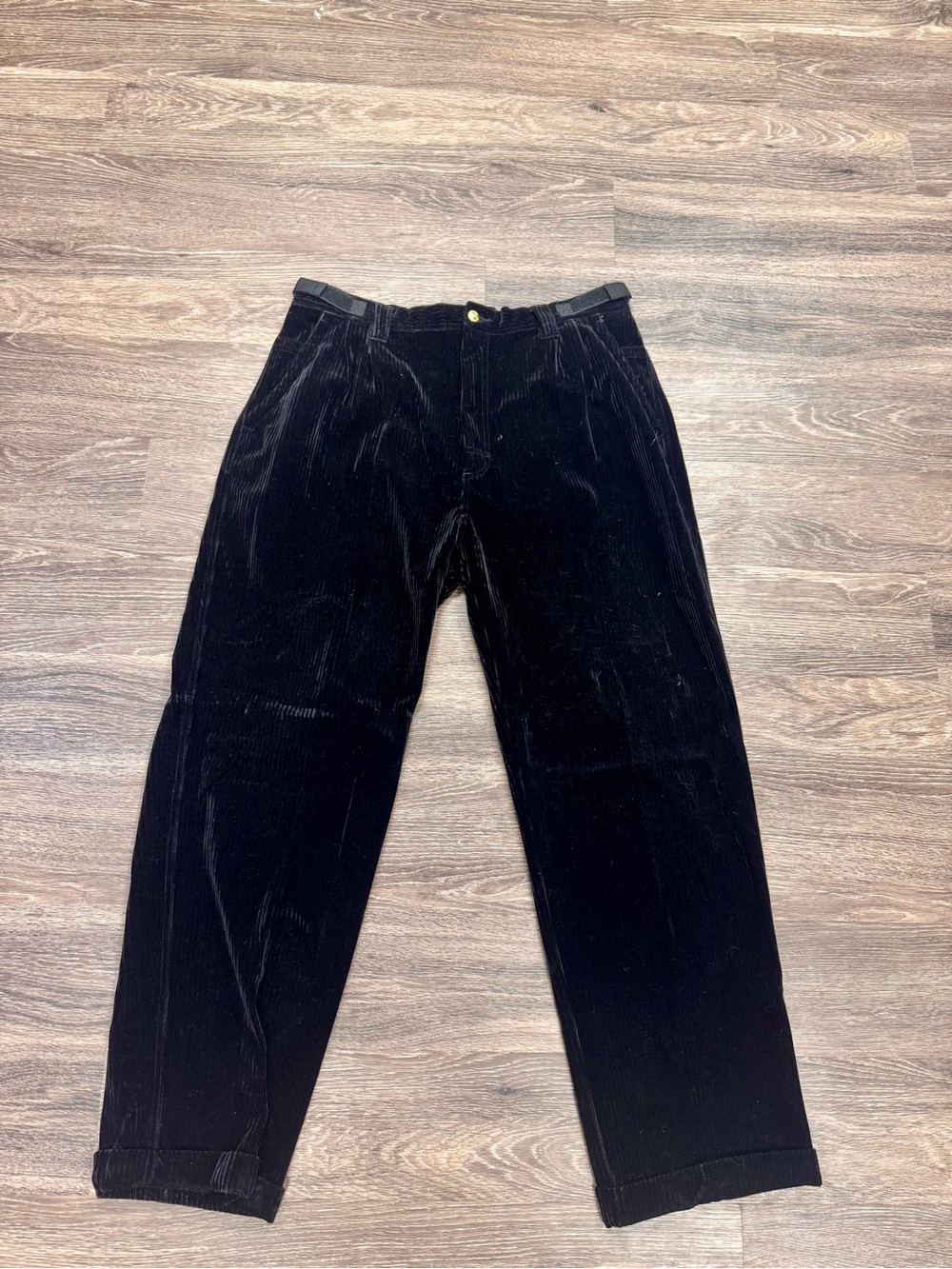 Vintage History Bare Fox Black Corduroy Pants Mens 38 Made in Korea